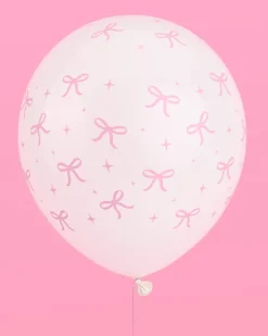 Hot xo, Fetti Pink Bow Bridal Latex Balloons