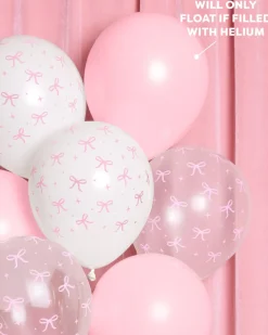 Hot xo, Fetti Pink Bow Bridal Latex Balloons