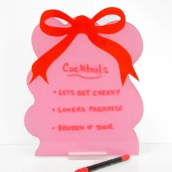 Discount Kailo Chic Pink Bow Dry Erase Board