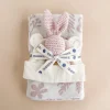 The Blueberry Hill Pink Bunny Baby Teether Toy