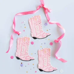 Jollity & Co. + Daydream Society Pink Cowgirl Boot Shaped Napkins