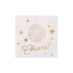 Bonjour Fete Pink Disco Ball Cocktail Napkins