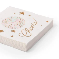 Bonjour Fete Pink Disco Ball Cocktail Napkins