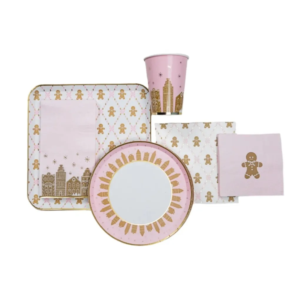 Best Bonjour Fete Pink Gingerbread Guest Towels