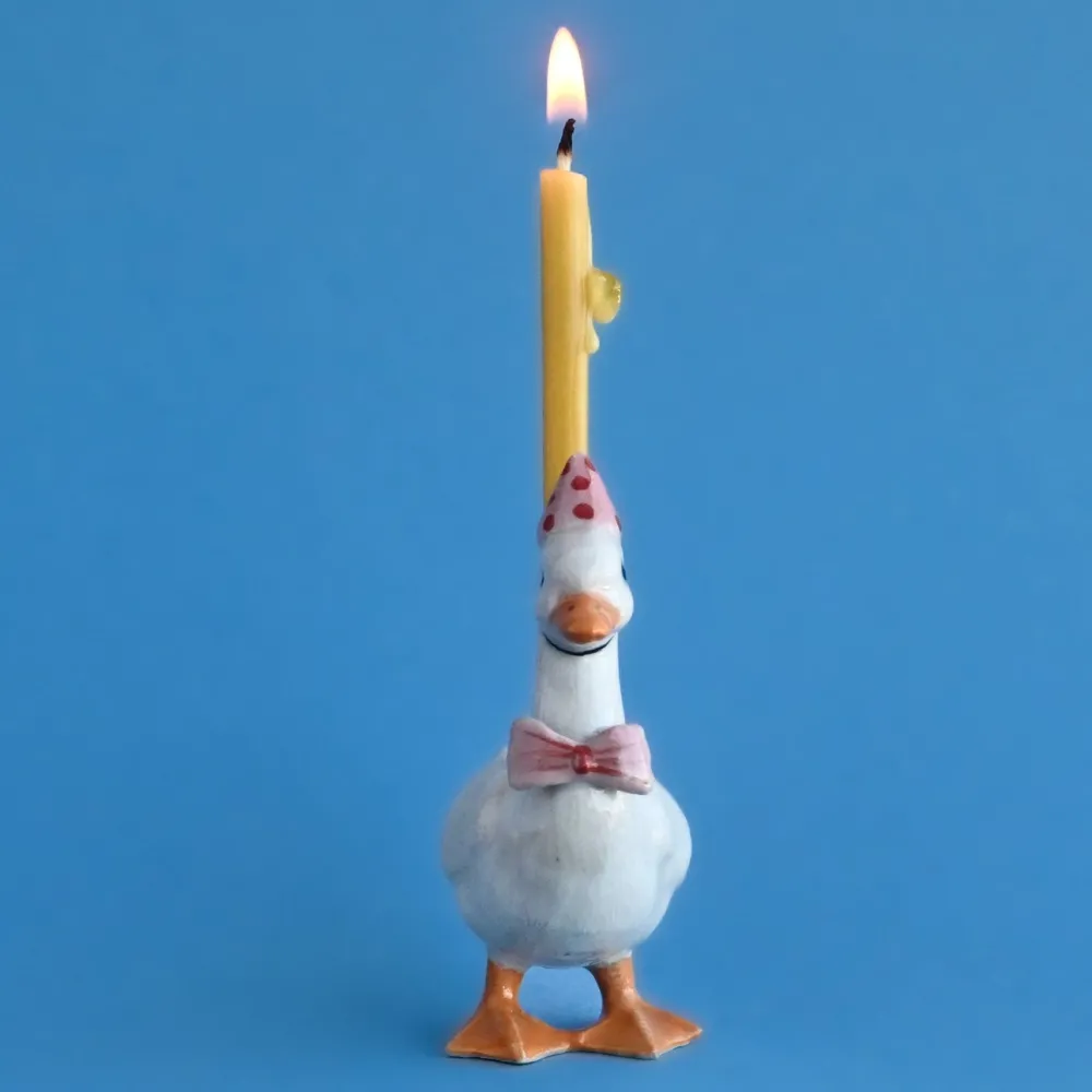 Camp Hollow Pink Goose Birthday Candle Holder