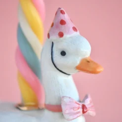 Camp Hollow Pink Goose Birthday Candle Holder