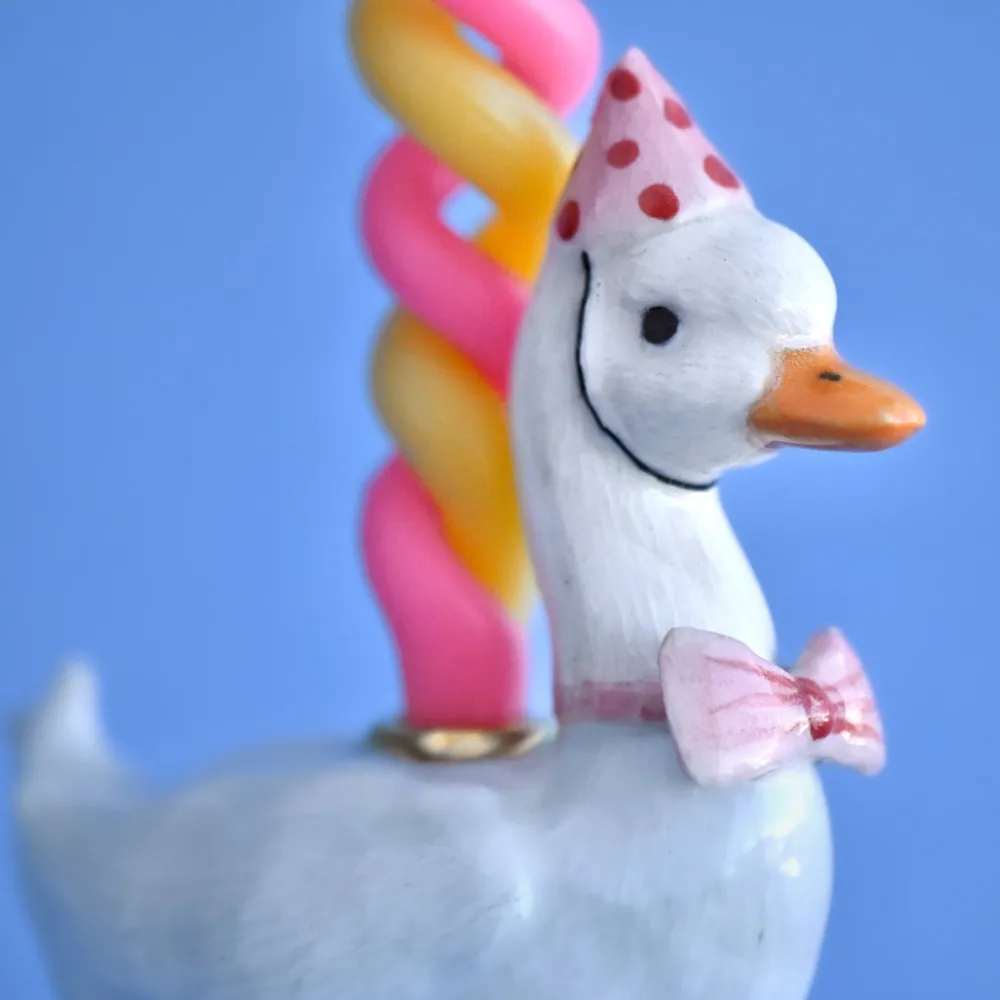 Camp Hollow Pink Goose Birthday Candle Holder