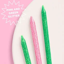 Best xo, Fetti Pink & Green Glitter Candles