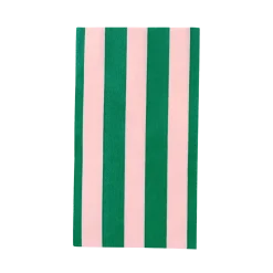 Outlet Bonjour Fete Pink & Green Signature Cabana Stripe Guest Towels
