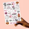 Online xo, Fetti Pink Halloween Kawaii Temporary Tattoos