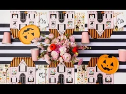 Best Bonjour Fete Pink Haunted House Large Plates