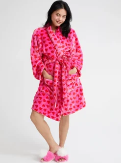 Clearance Shiraleah Retail Pink Hearts Robe