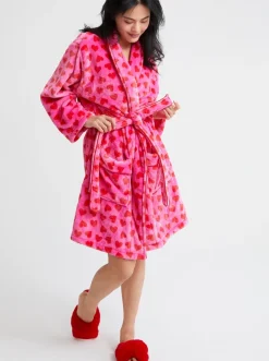 Clearance Shiraleah Retail Pink Hearts Robe