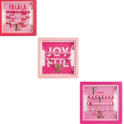 Best Mud Pie Pink Holiday Bracelet Set