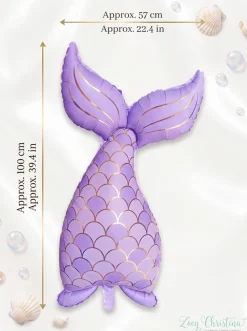 New Zoey Christina Pink Mermaid Tail Foil Balloon