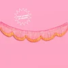 xo, Fetti Pink Orange Scallop Fringe Banner