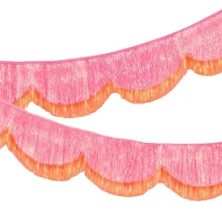 xo, Fetti Pink Orange Scallop Fringe Banner