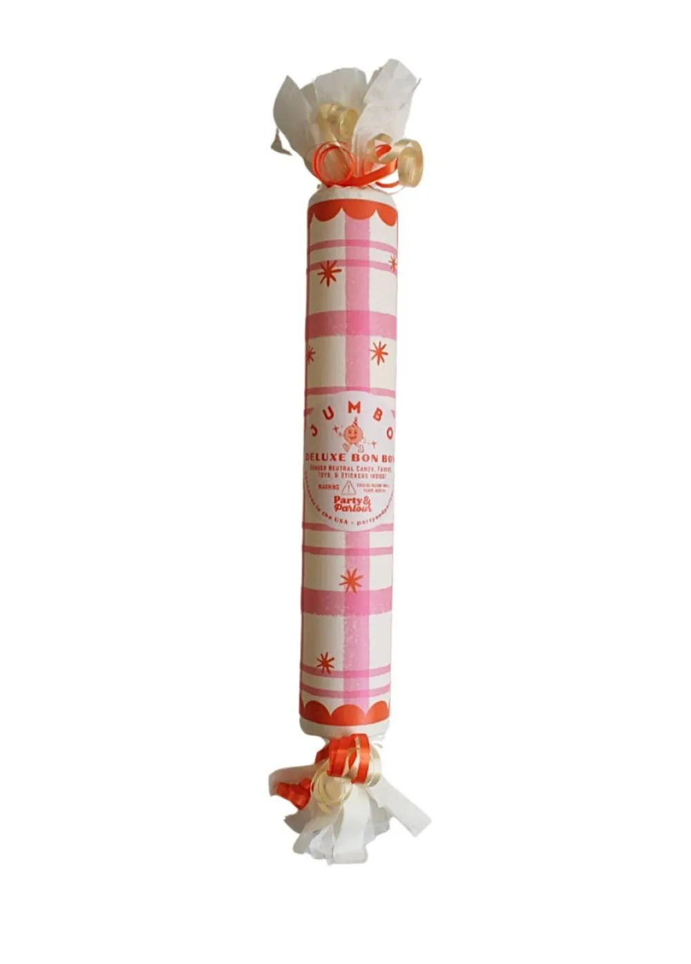 New Party & Parlour Pink Plaid Jumbo Surprise Bon Bon