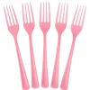 Sale Crown Display Pink Plastic Forks