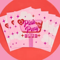 xo, Fetti Pink Pony Club Cocktail Napkins