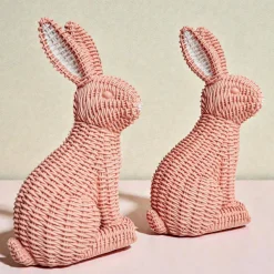 New Gia Roma Pink Rattan Design Bunny