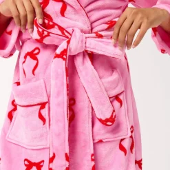 Outlet Shiraleah Retail Pink & Red Bow Robe