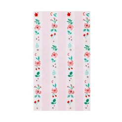 Sale Bonjour Fete Pink & Red Floral Stripe Guest Towels