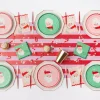 Online Bonjour Fete Pink & Red Jolly Santa Small Plates