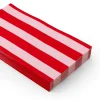 Bonjour Fete Pink & Red Signature Cabana Stripe Guest Towels