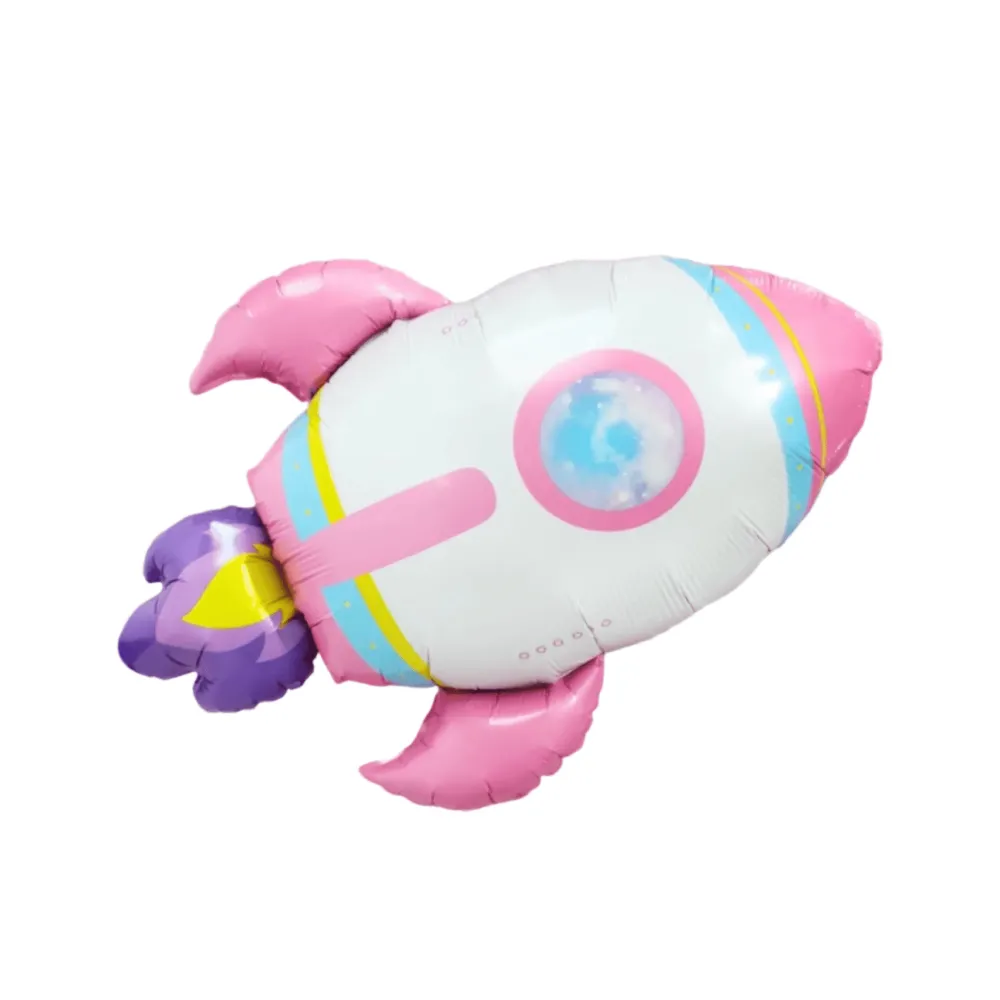 Hot Zoey Christina Pink Rocket Ship Foil Balloon