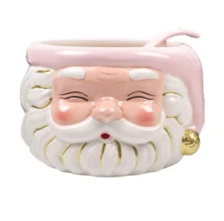 Hot 8 Oak Lane Pink Santa Punch Bowl with Ladle