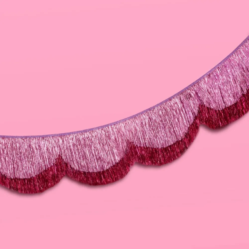 Best xo, Fetti Pink Scalloped Fringe Banner