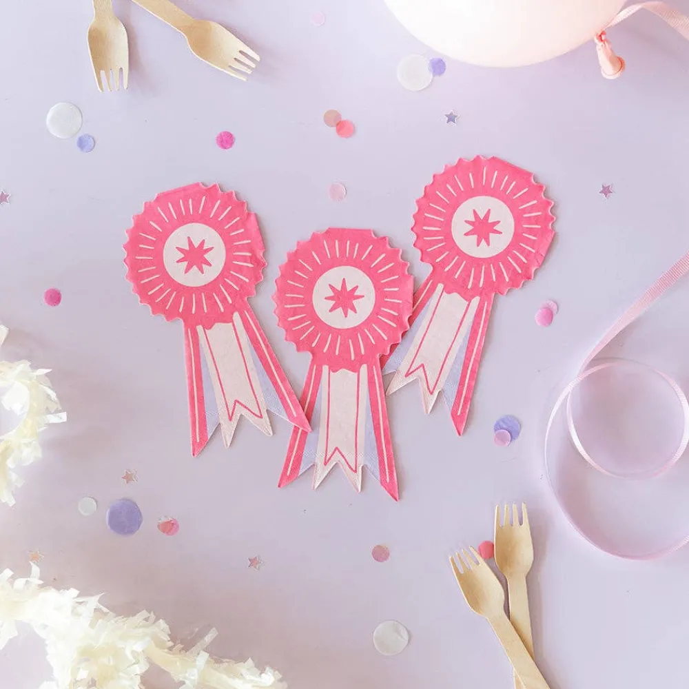 Discount Jollity & Co. + Daydream Society Pink Show Ribbon Shaped Napkins