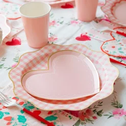 Sale Bonjour Fete Pink Valentine Heart Plates