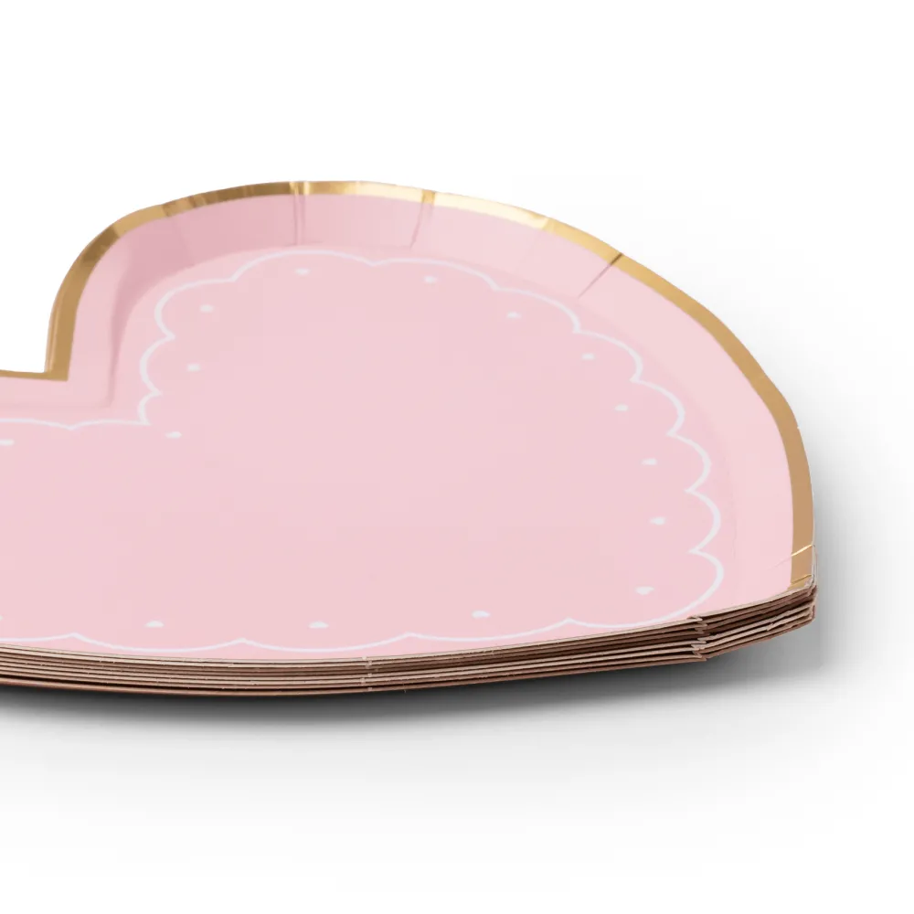 Sale Bonjour Fete Pink Valentine Heart Plates