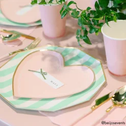 Sale Bonjour Fete Pink Valentine Heart Plates