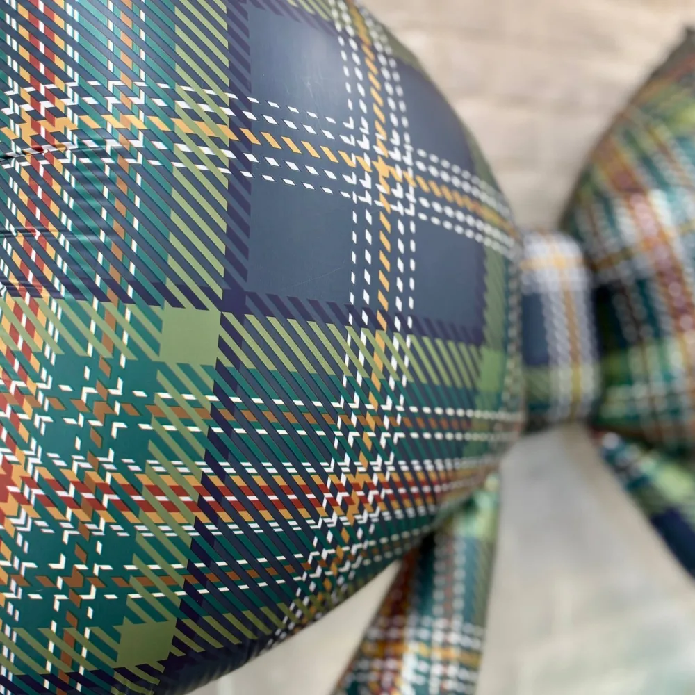 Sale Burst Party Co Plaid Bow Foil Balloon