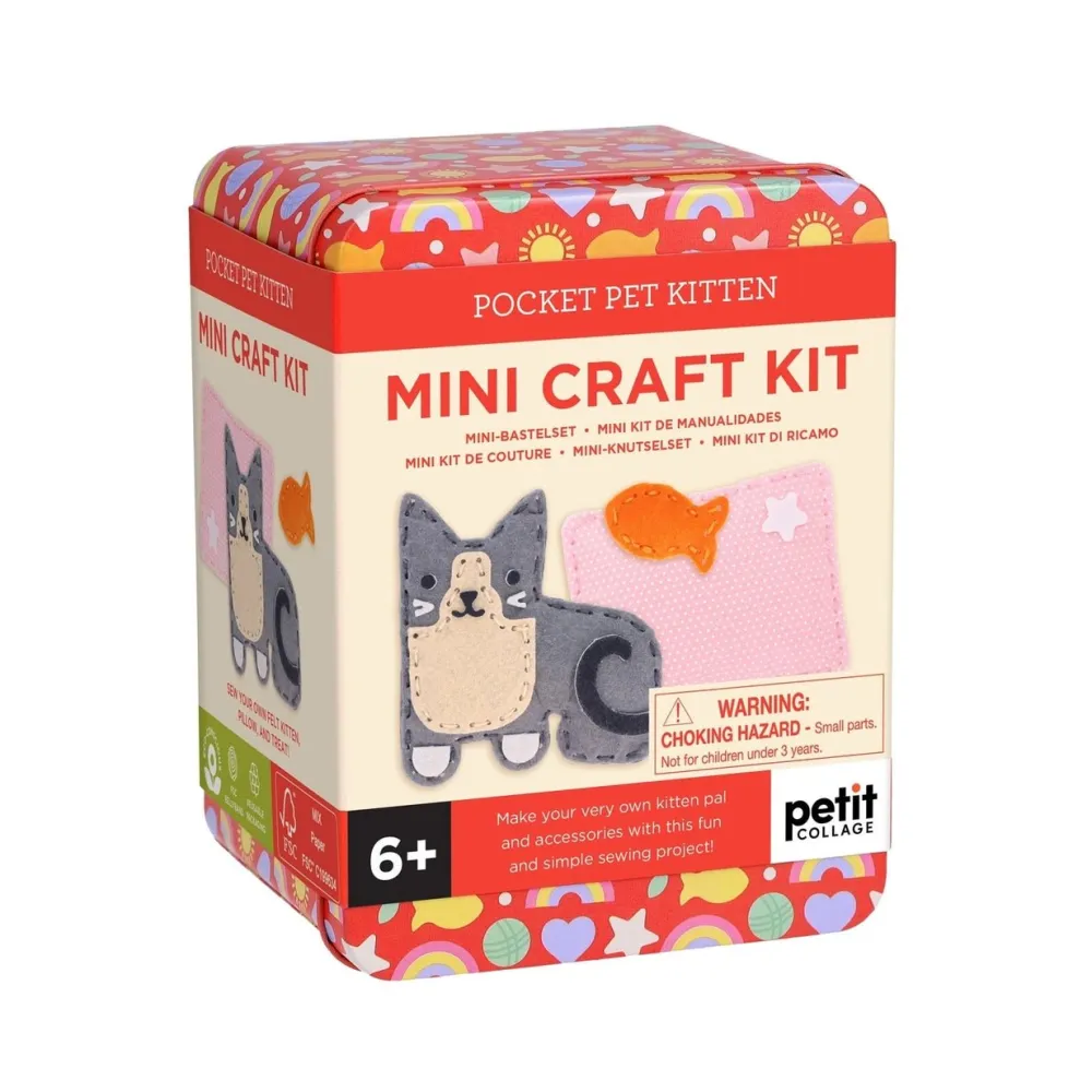 New Chronicle Books Pocket Pet Kitten Mini Craft Kit
