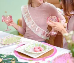 Best Packed Party Pretty in Pink Reusable Coupe Glasses (set of 4)