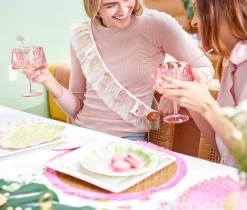 Best Packed Party Pretty in Pink Reusable Coupe Glasses (set of 4)
