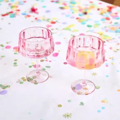 Best Packed Party Pretty in Pink Reusable Coupe Glasses (set of 4)