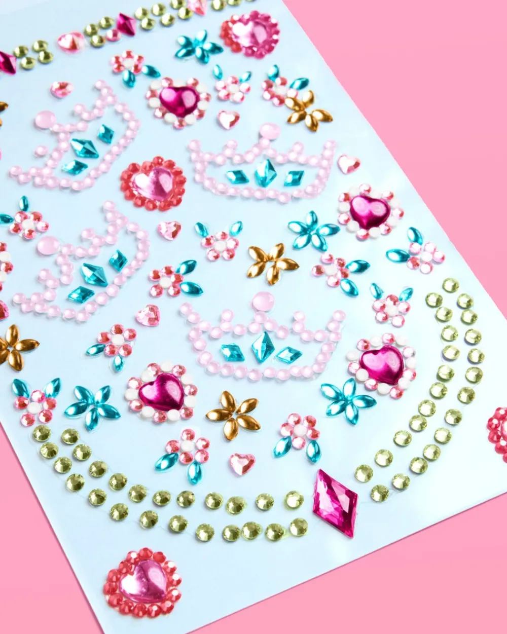 New xo, Fetti Princess Face Gems - Crown & Heart Set