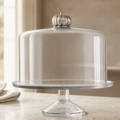 Sale Vagabond House Pumpkin Knob Glass Covered Cake Stand