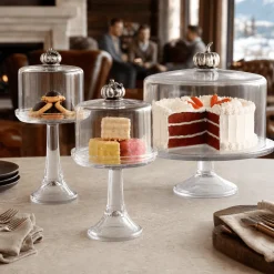 Sale Vagabond House Pumpkin Knob Glass Covered Cake Stand