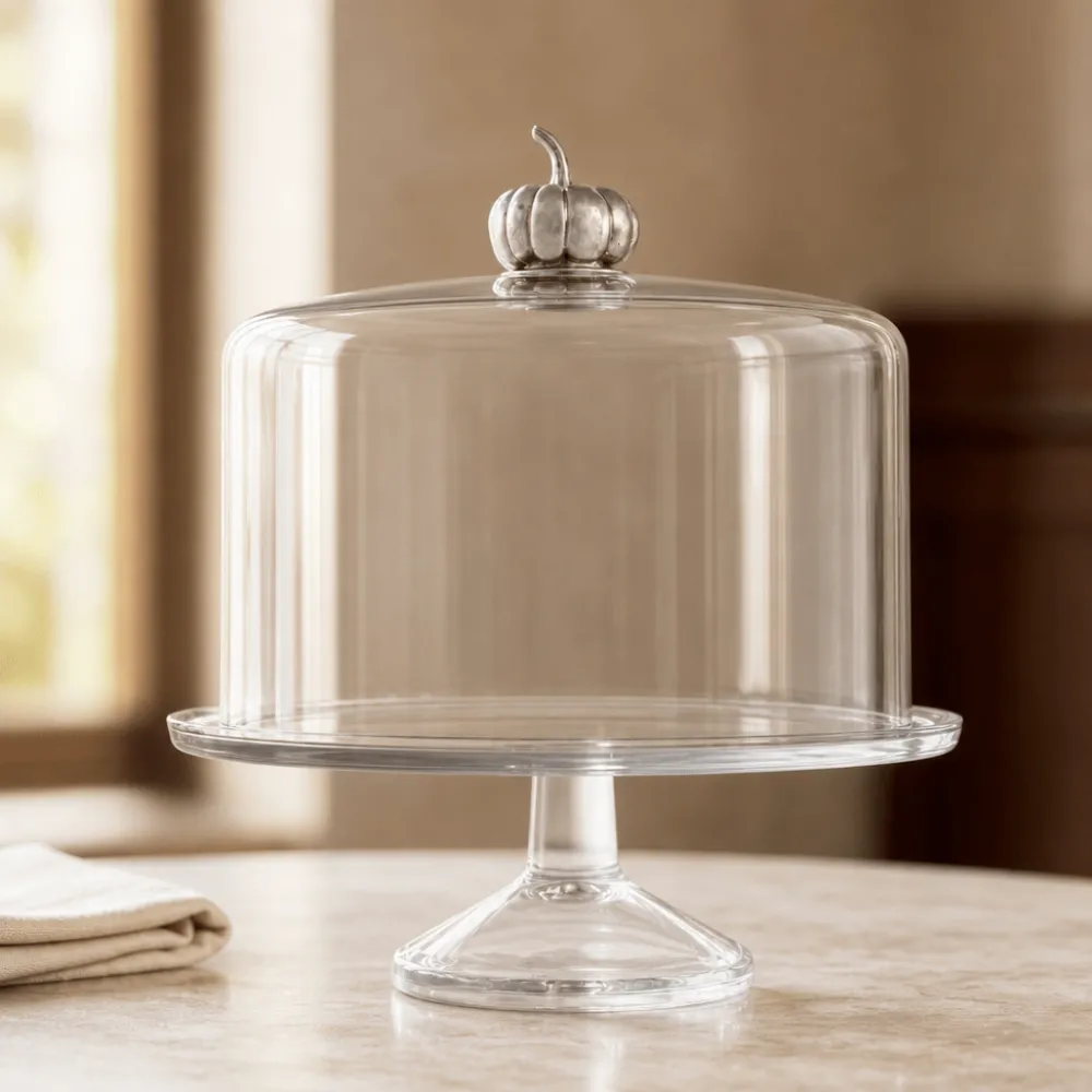 Sale Vagabond House Pumpkin Knob Glass Covered Cake Stand