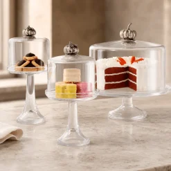 Sale Vagabond House Pumpkin Knob Glass Covered Cake Stand