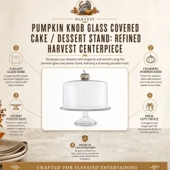 Sale Vagabond House Pumpkin Knob Glass Covered Cake Stand
