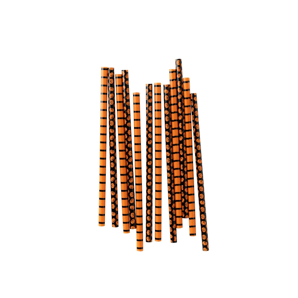 Discount My Mind’s Eye Pumpkin Stripes Reusable Straws