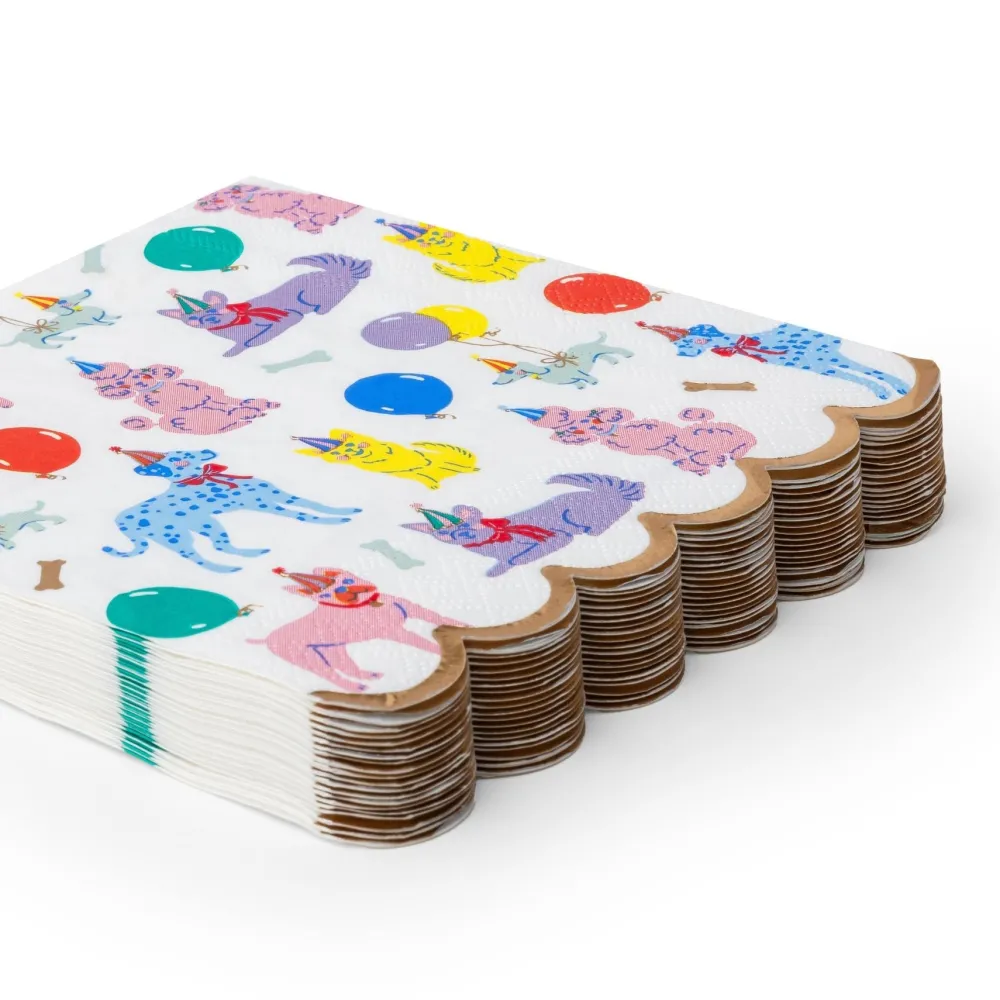 Discount Bonjour Fete Puppy Dog Large Napkins