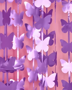 Sale xo, Fetti Purple Butterfly Curtain Backdrop